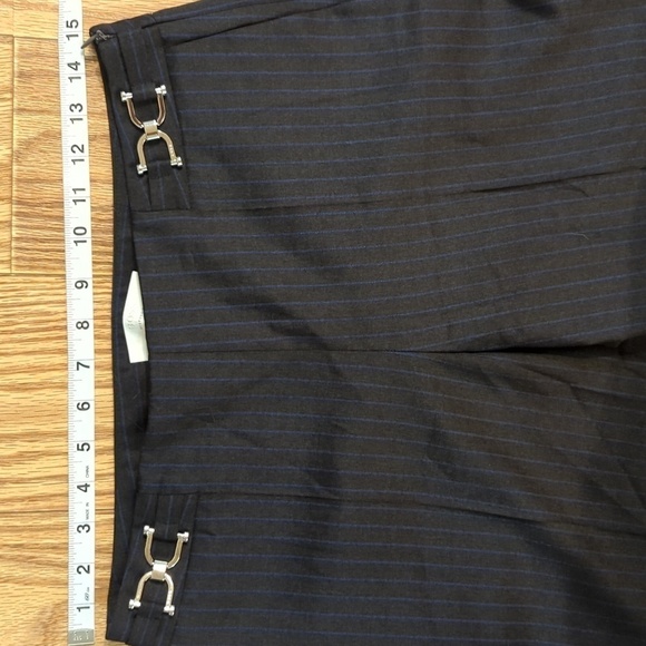 Charcoal gray Reda wool women's dress pants with blue sripe, Boss Hugo Boss 4 - Picture 3 of 7